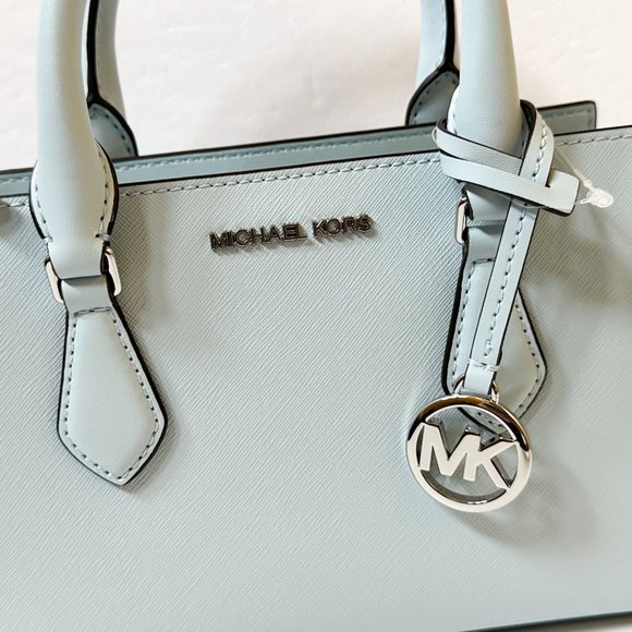 Michael Kors Sheila Small Satchel Shoulder Crossbody Bag Vista Blue - Picture 6 of 13